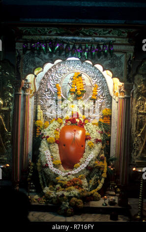 Shree Chintamani Vinayaka Tempio, Chintamani Tempio, Ganesh Mandir, Ganesha idol, Ashtavinayaka templi, Theur, Maharashtra, India, Asia Foto Stock