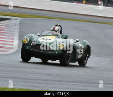 Steve Brooks, Aston Martin DB3S, OXE 474, RAC Woodcote Trophy, Silverstone Classic 2015, Chris McEvoy, il circuito da corsa, cjm-fotografia, auto classiche, Foto Stock