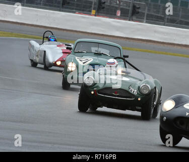 Wolfgang Friedrichs, Aston Martin DB3S, HSK 110, RAC Woodcote Trophy, Silverstone Classic 2015, Chris McEvoy, il circuito da corsa, cjm-fotografia, classic Foto Stock