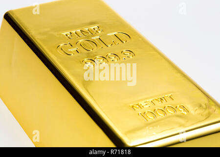 Un kg, 1000G GOLD bar, 999,9 oro puro Foto Stock