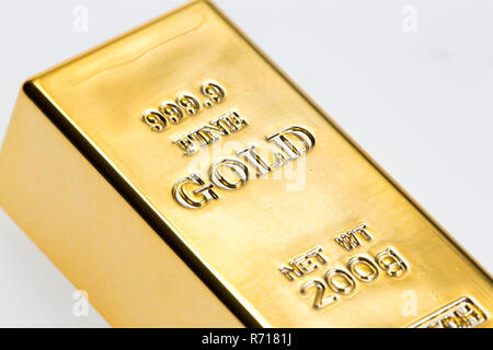 200g gold bar, 999,9 oro puro Foto Stock