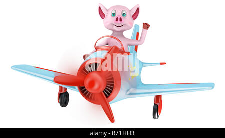 Piglet In aereo Buon Natale Foto Stock