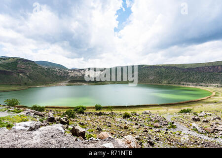 Panorama del lago vulcanico Nar in Cappadocia Foto Stock