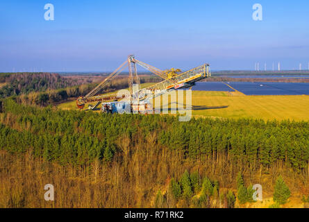 Meuro escavatore rotante in Lusatian Lake District, Brandenburg Foto Stock