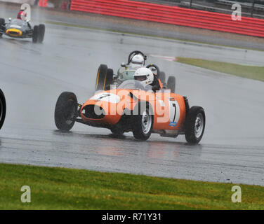 Duncan Rabagliati, Alexis HF1, Peter Arundell trofeo, storica Formula Junior, Silverstone Classic 2015, 2015, Buckinghamshire, gara di campionato, cl Foto Stock