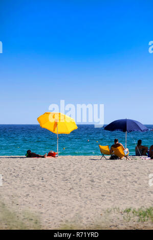 Spiaggia di poeti Cagliari Sardegna Italia Foto Stock