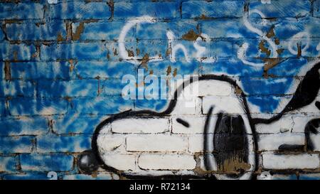 Snoopy in Roma (arte di strada) Foto Stock