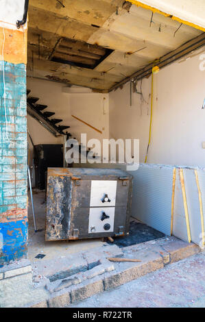 Il vecchio bazar, cassaforte in una fase di stallo in fase di ristrutturazione, Skopje, Macedonia Foto Stock