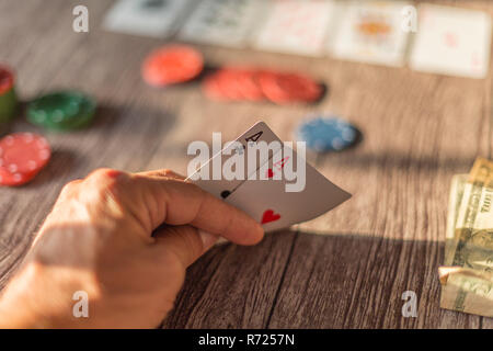 tema poker Foto Stock