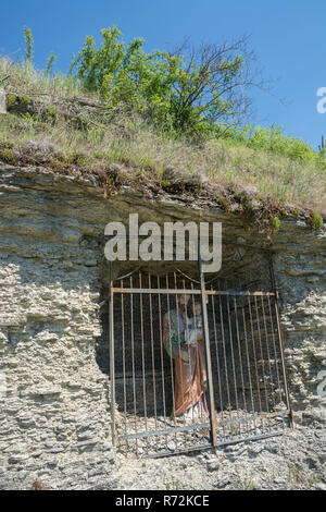 La santa figura in vigneto, Markelsheim Bad Mergentheim, valle Tauber, main-tauber regione heilbronn-Franconia, BADEN-WUERTTEMBERG, Germania Foto Stock