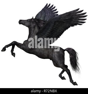 Nero Profilo Pegasus Foto Stock