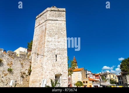 Vista del capitano della torre in Zadar, Croazia Foto Stock