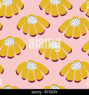 Vettore senza giunture fiori sullo sfondo di ripetizione. Illustrazione Vettoriale