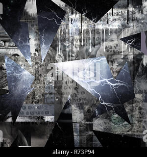 Astratto pittura stratificata. Il rendering 3D Foto Stock