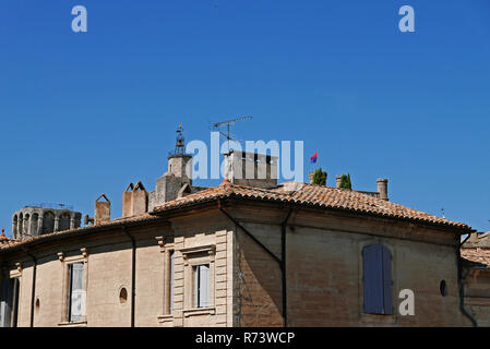 Nei pressi del castello di ducato di UZES, Gard, Occitanie, Languedoc-Roussillon, Francia, Europa Foto Stock