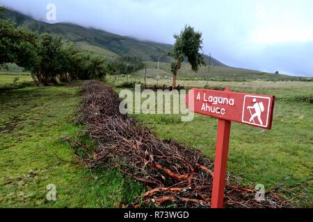 Segno - Modo di AHUAC LAGUNA. Dipartimento di Ancash.PERÙ Foto Stock