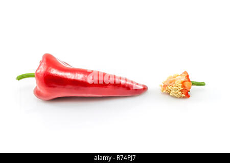 Prima e dopo il confronto. Il cibo. Foto Stock