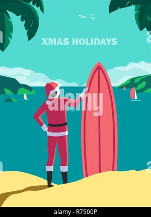 Poster delle vacanze di Natale. Illustrazione Vettoriale