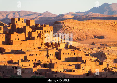 Ait Benhaddou kasbah, Ouarzazate, Marocco Foto Stock