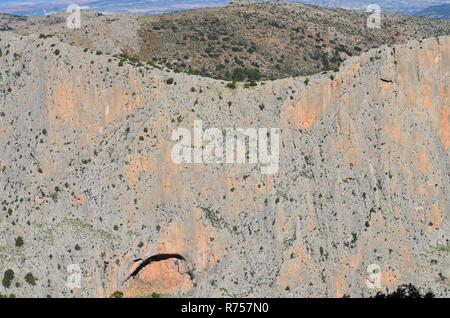 Leiva (o Leyva) Valle scogliere calcaree, Sierra Espuña massiccio, Murcia (Spagna sud-orientale) Foto Stock