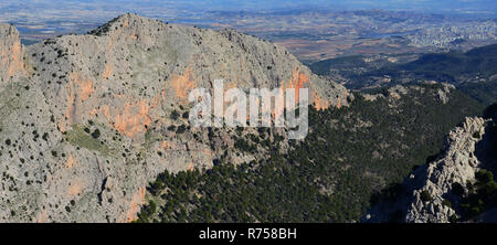 Leiva (o Leyva) Valle scogliere calcaree, Sierra Espuña massiccio, Murcia (Spagna sud-orientale) Foto Stock