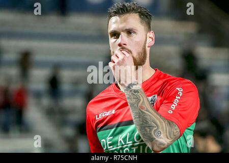 Utrecht, Paesi Bassi. Il 7 dicembre 2018.Stadion De Vliert Keuken Kampioen Divisie, NEC player Mathias Bossaerts sconsolato dopo la partita persa (3-2) durante il match Den Bosch - NEC Credito: Pro scatti/Alamy Live News Foto Stock
