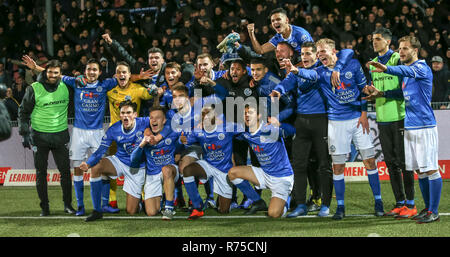 Utrecht, Paesi Bassi. Il 7 dicembre 2018.Stadion De Vliert Keuken Kampioen Divisie, Den Bosch celebrando la vittoria dopo il gioco durante la partita Den Bosch - NEC Credito: Pro scatti/Alamy Live News Foto Stock