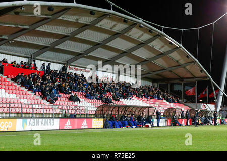 AMSTERDAM , 07-12-2018 , Sportpark De Toekomst , olandese , calcio Keuken Kampioen divisie , Stagione 2018 / 2019. Tribuna principale di De Toekomst durante il match Jong Ajax vs TOP Oss Foto Stock