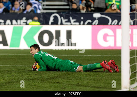 Getafe CF del David di Soria visto sul terreno durante la Liga match tra CD Leganes e Getafe CF a Butarque Stadium di Leganes, Spagna. (Punteggio finale: CD Leganes 1 - 1 Getafe CF) Foto Stock