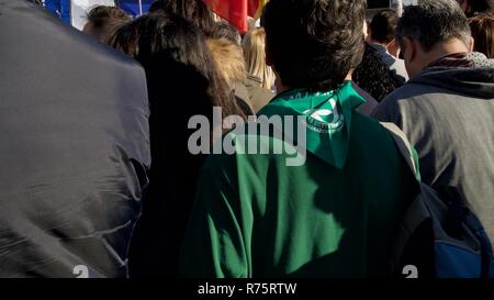 Roma, Italia - 8 Dicembre 2018: una grande folla ascolta Matteo Salvini il discorso in Piazza del popolo. Credito: Giuseppe Barletta/Alamy Live News Foto Stock