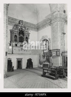 Umbria Perugia Norcia Madonna della Neve, questa è la mia Italia, il paese italiano di storia visiva, vedute della campagna circostante vedute esterne con capitelli dettagli vedute interne della cupola ottagonale, altari e dettagli affreschi degli Angelucci fratelli Foto Stock