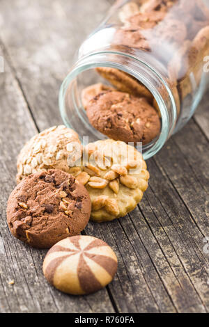 Diversi tipi di biscotti dolci. Foto Stock