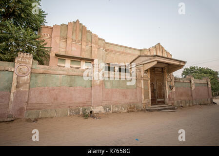 Art Deco edificio a Mandawa, Rajasthan, India Foto Stock