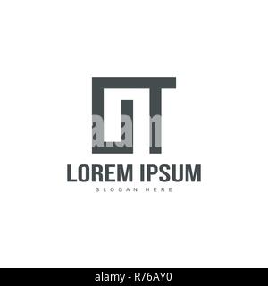 Lettera iniziale del modello di logo. Lettera minimalista logo design modello Illustrazione Vettoriale