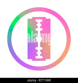 Tradizionale bordo doppia lama di rasoio. Strumento per il taglio dei capelli e la barba. Acciaio inossidabile Sheving attrezzatura. Foto Stock