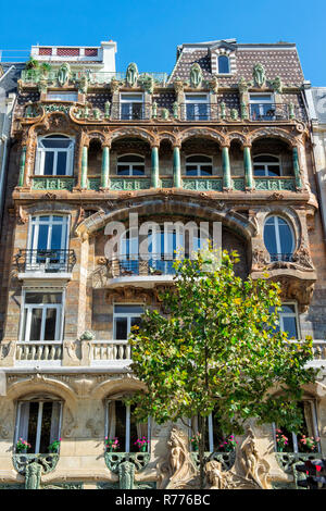 Lavirotte edificio Art Nouveau, Parigi, Francia Foto Stock