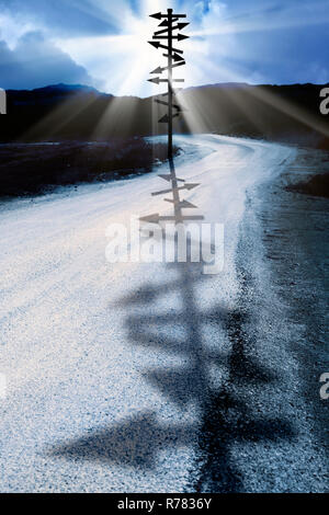 Indicazioni sulla strada Foto Stock
