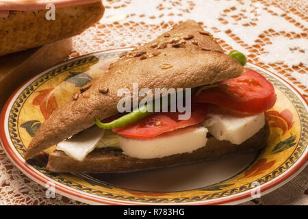 panino al formaggio Foto Stock