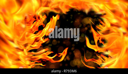 fiamme del fuoco Foto Stock