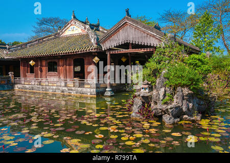 Edificio nella Citta' Imperiale, Hue, Vietnam Foto Stock