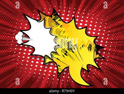 Vector illustrato retrò sfondo comico, pop art in stile vintage abstract background. Illustrazione Vettoriale