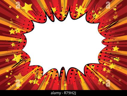 Vector illustrato retrò sfondo comico, pop art in stile vintage abstract background. Illustrazione Vettoriale