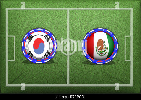 Football,world cup 2018,gioco gruppo f,corea del sud Messico Foto Stock