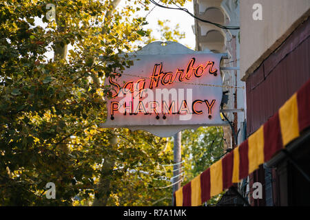 Sag Harbor farmacia firmano a Sag Harbor, New York Foto Stock