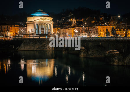 La chiesa della Gran Madre di Dio a Torino, Italia Foto Stock
