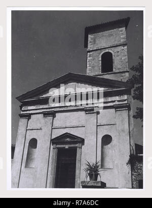 Laziale Rieti Orvinio Madonna dei Raccomandati, questa è la mia Italia, il paese italiano di storia visiva, Post-architettura medievale, pittura. Struttura risale al XVI secolo. All interno della chiesa sono numerosi affreschi di Vincenzo Manenti. Foto Stock