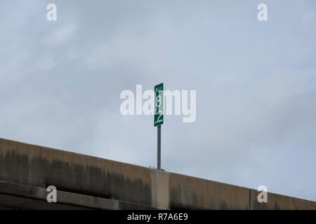 Mile Marker sulla Louisiana Interstate Foto Stock