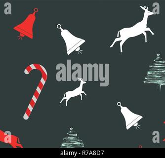 Natale pattern senza giunture, vettore illustrazione, file eps Illustrazione Vettoriale