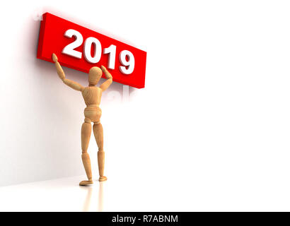 Anno Nuovo 2019 segno Foto Stock