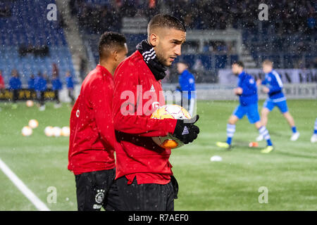 ZWOLLE , 08-12-2018 , MAC3PARK stadion , Stagione 2018 / 2019 , olandese Eredivisie . Lettore Ajax Hakim Ziyech durante il match PEC Zwolle - Ajax Foto Stock